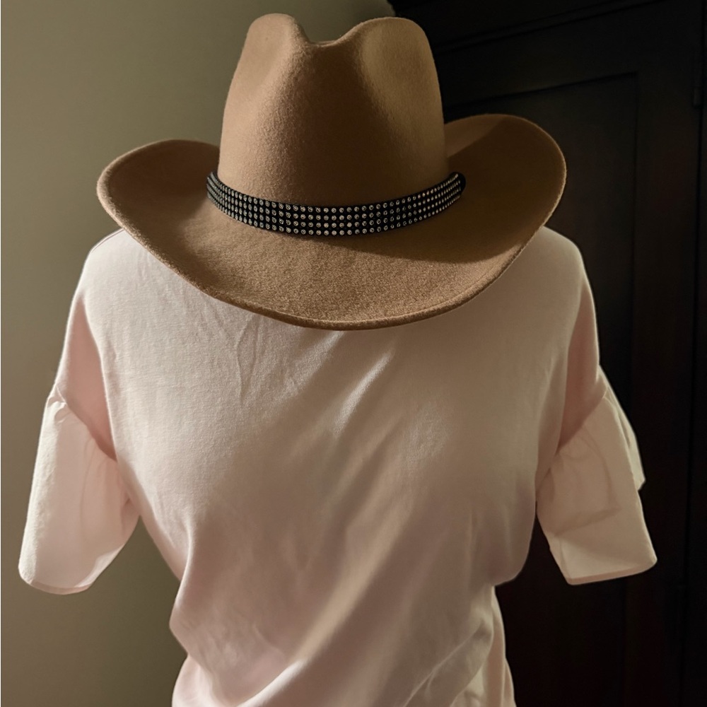 Vintage Joe Bill Miller Wool Classic Tan Western Hat with Studded Band